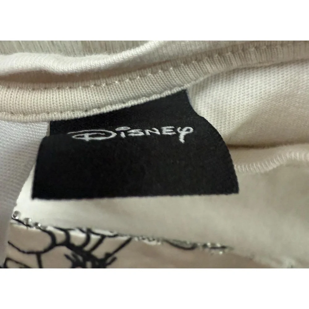 Zara T Shirt Girls 8-9 Off White Disney Minnie Mouse Embroidered Sparkle Tee